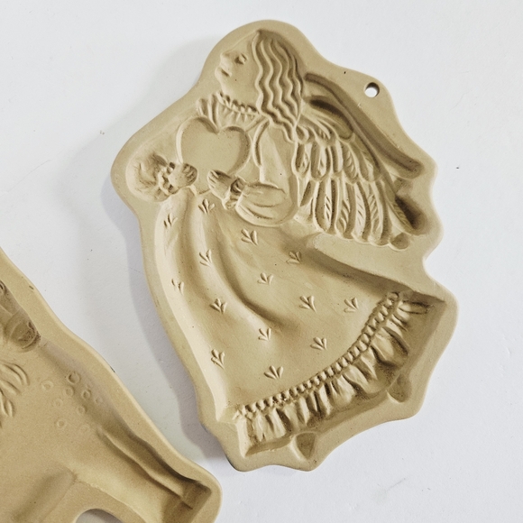 Vintage Brown Bag Cookie Art Cookie Mold 1991 1987 Retired Designs Angel & Horse - Picture 4 of 9
